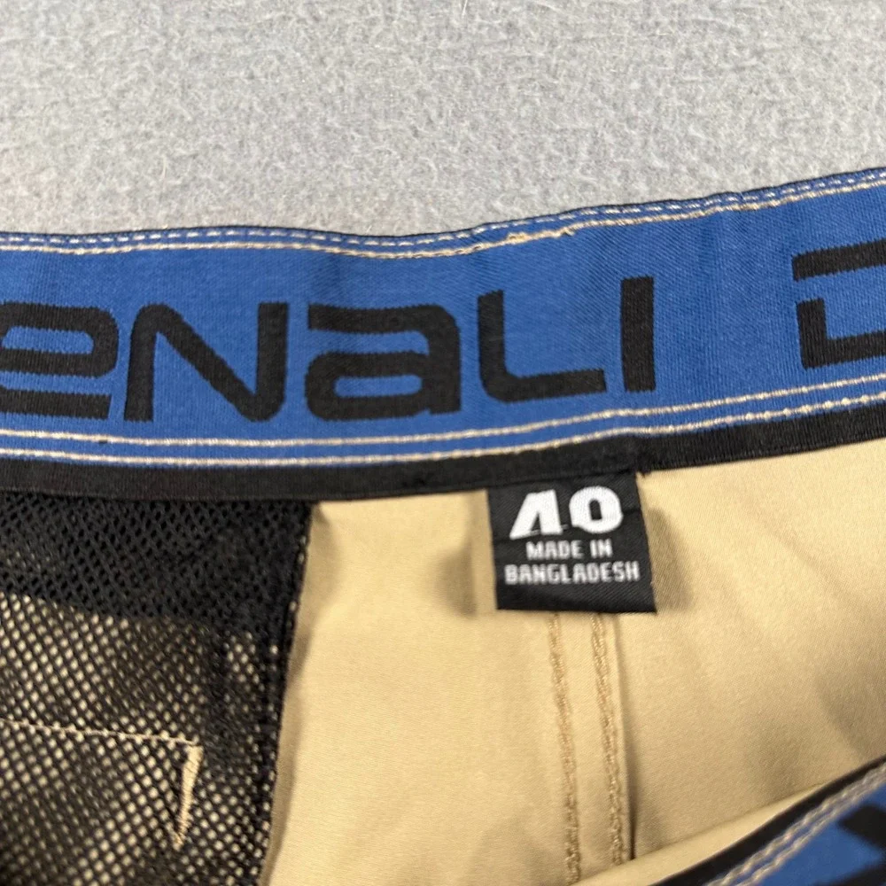 Denali Mens Performance Shorts Tan Khaki Stretch Flat Front Size 40